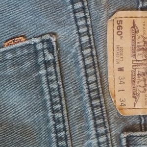 Vintage Levis 560 Orange Tab. USA.